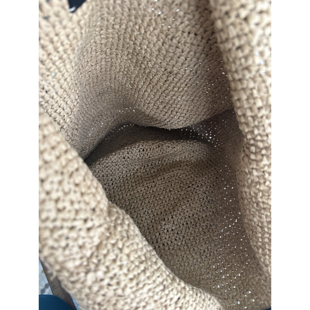 Madewell Straw Grommet Slouch Tote Natural Multi Raffia Bag NWT $168 Flaw - Picture 10 of 14